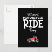 Carte Postale Symbole de la journée nationale de moto (Devant / Derrière)