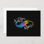 Carte Postale Symbole de la neurodiversité Rainbow Infinity Auti (Devant / Derrière)