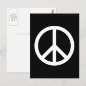 Carte Postale Symbole de la paix blanc (Devant / Derrière)