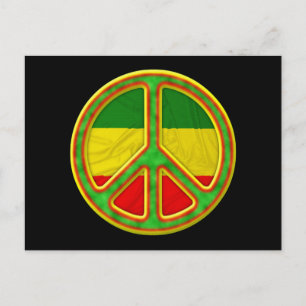 Carte Postale Symbole de la paix de Rasta