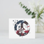 Carte Postale SYMBOLE DE LA PAIX Drapeau américain ÉTOILES & Str (Debout devant)