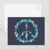 Carte Postale Symbole de la paix flower power (Devant / Derrière)