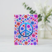 Carte Postale SYMBOLE DE LA PAIX Hippie (Debout devant)