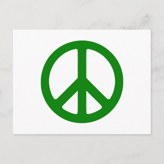 Carte Postale Symbole de la paix verte (Devant)
