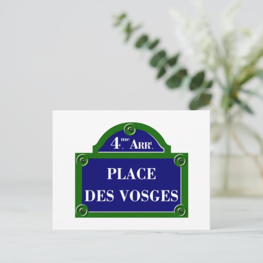 Carte Postale Symbole de la Place des Vosges (Debout devant)