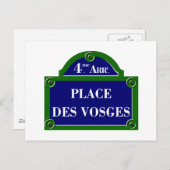 Carte Postale Symbole de la Place des Vosges (Devant / Derrière)