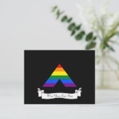 Carte Postale Symbole de la pyramide de l'alliage droit LGBT (Debout devant)