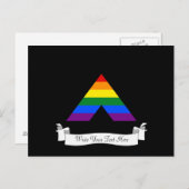 Carte Postale Symbole de la pyramide de l'alliage droit LGBT (Devant / Derrière)