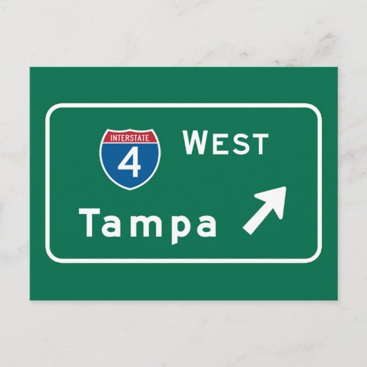 Carte Postale Symbole de la route de Tampa, FL (Devant)