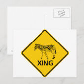 Carte Postale SYMBOLE DE LA ROUTE DE Zebra Crossing (Devant / Derrière)