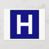 Carte Postale Symbole de la route des signes de l'hôpital Docteu (Devant)