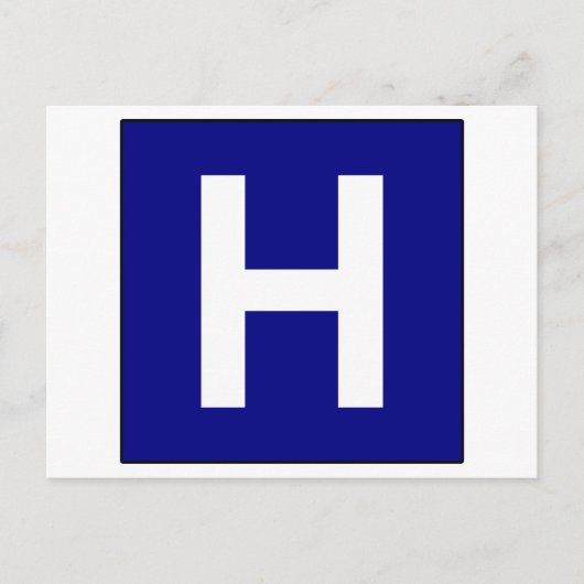 Carte Postale Symbole de la route des signes de l'hôpital Docteu (Devant)