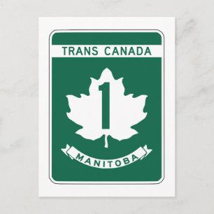 Carte Postale SYMBOLE DE LA ROUTE TRANSCANADA DU Manitoba