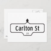 Carte Postale Symbole de la rue Carlton, Toronto (Devant / Derrière)