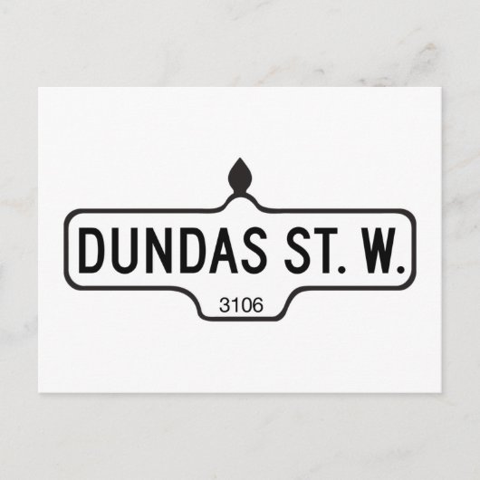 Carte Postale Symbole de la rue Dundas Ouest, Toronto (Devant)