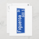 Carte Postale Symbole de la rue Figueroa, Los Angeles, CA (Devant / Derrière)