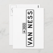 Carte Postale Symbole de la rue Van Ness Ave, San Francisco (Devant / Derrière)