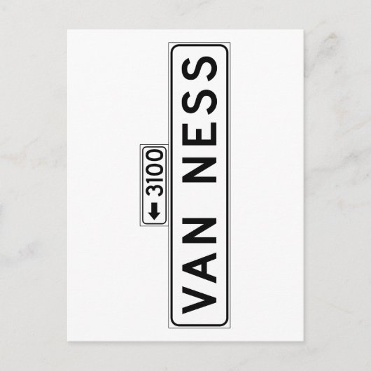 Carte Postale Symbole de la rue Van Ness Ave, San Francisco (Devant)