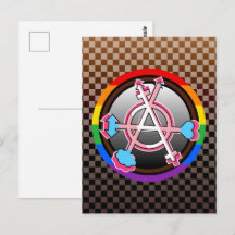 Symbole de l'anarchie de genre, emblème sur damier