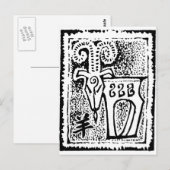 Carte Postale Symbole de l'année du bélier à mouton (Devant / Derrière)