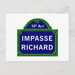 Carte Postale Symbole de l'Impasse Richard, Paris Street