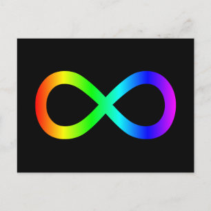 Carte Postale Symbole de l'infini arc-en-ciel