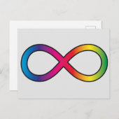Carte Postale Symbole de l'infini neurodiversité (Devant / Derrière)