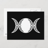 Carte Postale Symbole de lune de déesse triple (Devant / Derrière)