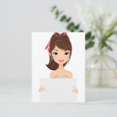 Carte Postale Symbole de maintien de la jolie fille (Debout devant)