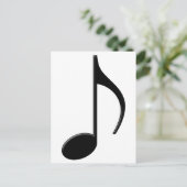Carte Postale Symbole de musique Quaver - Huitième note (Debout devant)
