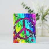 Carte Postale SYMBOLE DE PAIX Coloré (Debout devant)