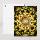 Carte postale Symbole de Paix Énergie Nature (Devant / Derrière)