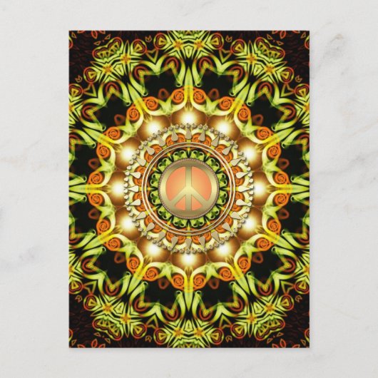Carte postale Symbole de Paix Énergie Nature (Devant)