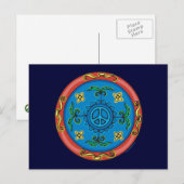 Carte Postale Symbole de paix Medallion Design (Devant / Derrière)