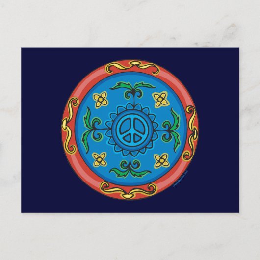 Carte Postale Symbole de paix Medallion Design (Devant)