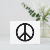 Carte Postale Symbole de paix noir (Debout devant)