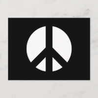 Symbole de paix noir et blanc