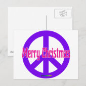 Carte Postale Symbole de paix pourpre (Devant / Derrière)