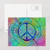Carte Postale SYMBOLE DE PAIX Psychadélique (Devant / Derrière)