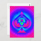 Carte Postale Symbole de pique coloré (Devant / Derrière)