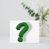 Carte Postale symbole de point d'interrogation (Debout devant)