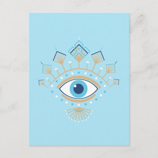 Carte Postale Symbole de protection turc des yeux mal grecs déco (Devant)