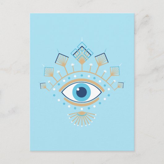 Carte Postale Symbole de protection turc des yeux mal grecs déco (Devant)