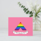 Carte Postale Symbole de pyramide LGBT droit (Debout devant)