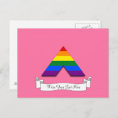 Carte Postale Symbole de pyramide LGBT droit (Devant / Derrière)