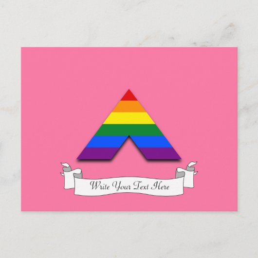 Carte Postale Symbole de pyramide LGBT droit (Devant)
