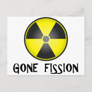 Carte Postale Symbole de radiation de fission disparue
