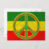 Carte Postale Symbole de Rasta Peace (Devant / Derrière)