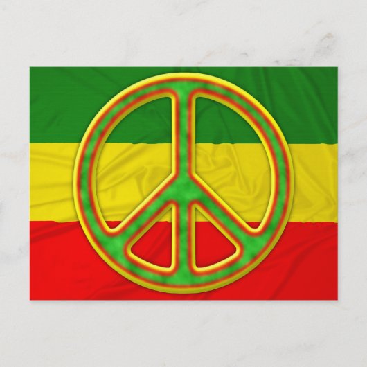 Carte Postale Symbole de Rasta Peace (Devant)