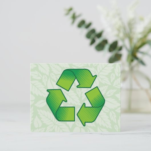 Carte Postale Symbole de recyclage (Debout devant)
